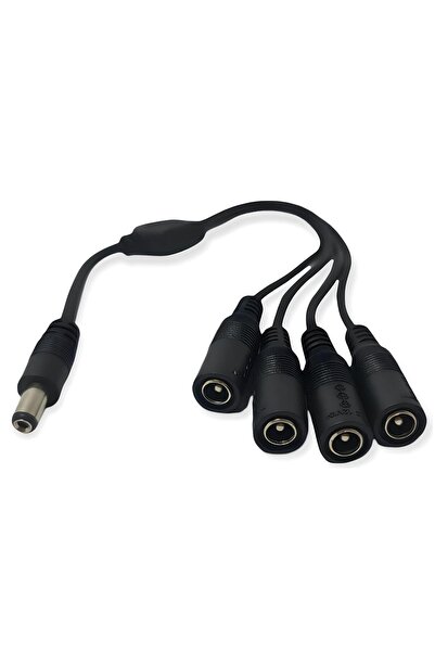 SpeedUF TK34 5.5x2.5mm 1 Erkek 4 Dişi DC Güç Kablosu 30cm Splitter LED Kamera...