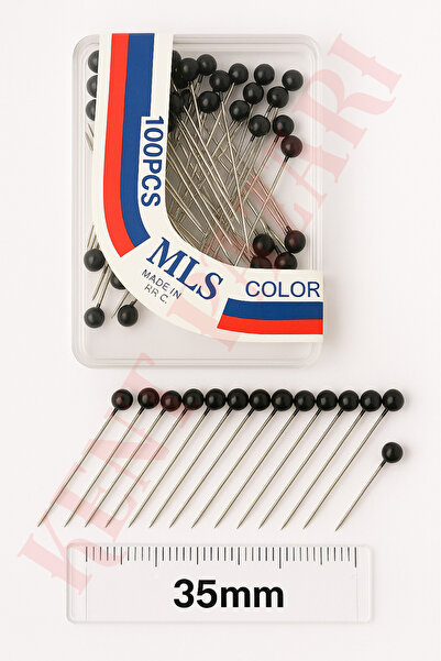 Kent Pazarı Ace pentru eșarfă neagră cu cap mare 300 buc 3 cutii Ace pentru turban