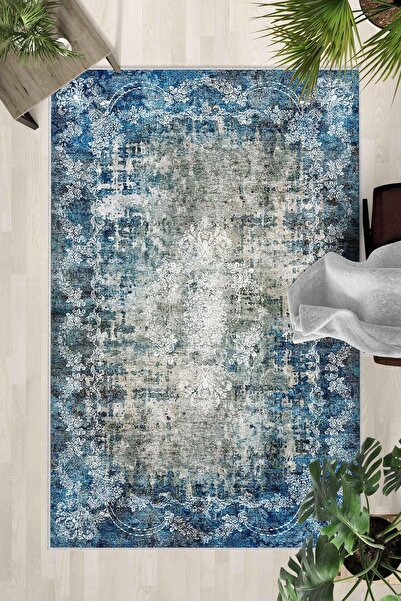 Monnhein Covor lavabil cu bază anti-alunecare – Covor modern cu imprimare dig...