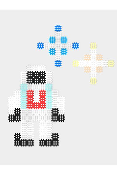 Marioinex Construction set, Astronaut, 150 pieces, Micro Waffles,