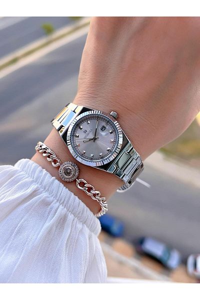 Homies Steel Cord 2 Years Warranty 30 Mt Water Resistant Women Wrist Watch+Bracelet Hm.26S01.1