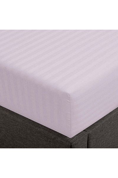 Pucioasa Polycotton damask bed cover with elastic for mattress 90x200cm, white