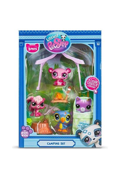 Littlest Pet Shop Set of 3 figurines Littlest Pets Shop - Camping