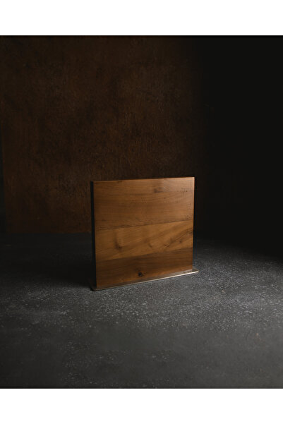 Zaika Mıknatıslı Ceviz Ağacı Ahşap Bıçak Stantı 6-10 Bıçak Çift Taraflı Kullanım