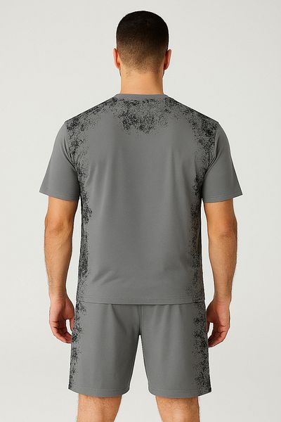 FRANCO RENZO Smoked Panel Printed Basic Men's Shorts Set
