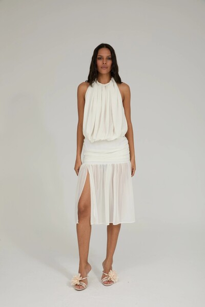 Feu de Lenfer AFRODİT EKRU ELBİSE