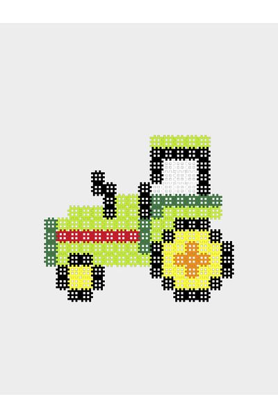Marioinex Construction set, Tractor, 150 pieces, Micro Waffles,