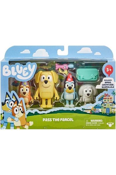 Fat Moose Set of 4 Bluey figurines - Pass The Parcel
