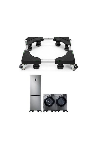 GLIMATECH Adjustable Base with Wheels for Washing Machine, Stove, Refrigerator