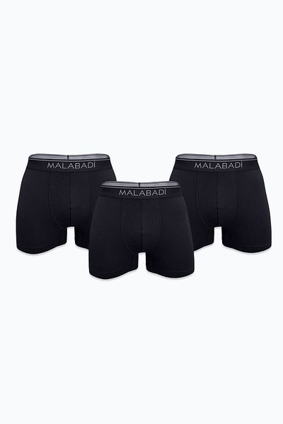 Malabadi Men's Black 3-Piece Premium Collection Modal Boxer 3m252