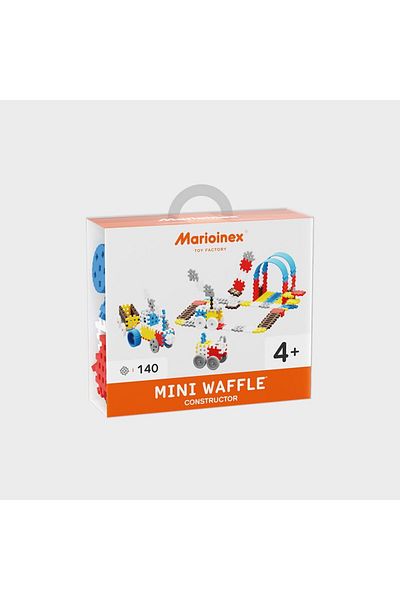 Marioinex Construction set, Constructor, 140 pieces, blue, Mini Waffles,