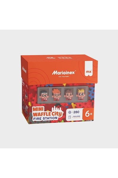Marioinex Construction set, Fire Department, 280 pieces, Mini Waffles,