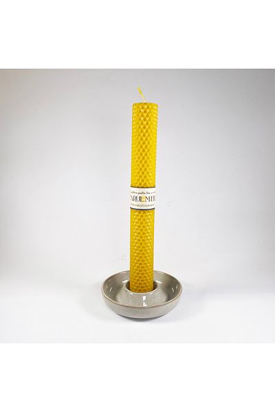 CARUL CU MIERE HANDMADE candle made of natural wax, honeycomb pattern, 26 cm x 3 cm
