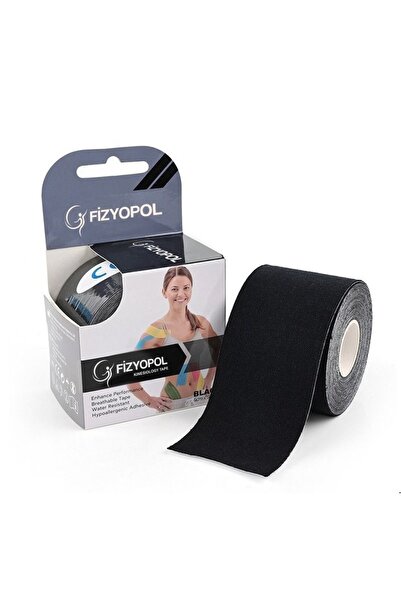 FİZYOPOL New Product Kinezyo Tape Band 5 Metre X 5 Cm Siyah Renk,Kinesio Sporcu,Ağrı Bandı