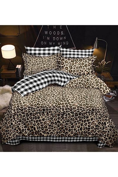 CHIRASO FINE Cotton Bedding Set, ELASTIC Sheet 180x200+25cm, Duvet Cover 200x230cm 4 Pillowcases