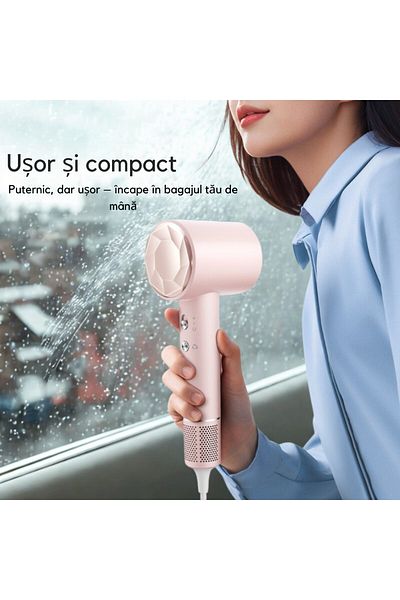 TSItech Uscator de par profesional, uscare rapida, 2 viteze si 4 moduri de temperatura, alternare rece cald
