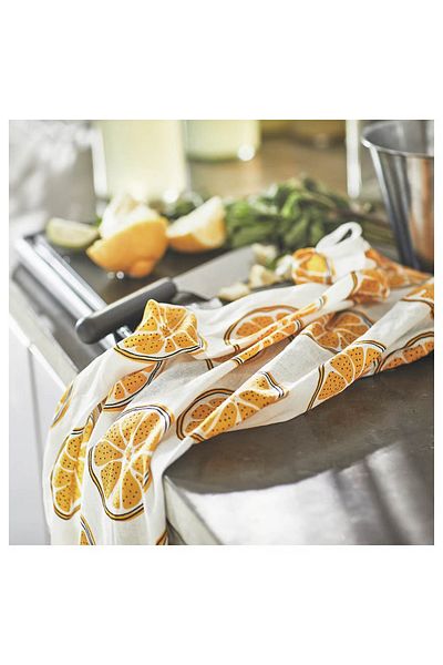 co arma Tea towel, patterned/orange, 45x60 cm, 4 pieces