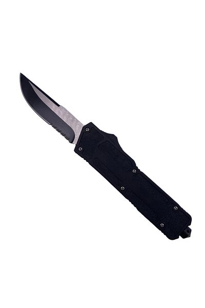 dalimag Briceag Automat Switchblade, Deschidere Instant, Lama Zimtata, 22 cm, Model Robust, Prindere Curea,