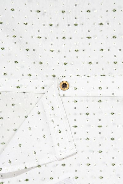 ASG TEKSTİL White Color Green Drop Patterned Short Sleeve Children's Shirt