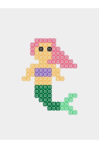 Marioinex Construction set, Mermaid, 150 pieces, Micro Waffles,