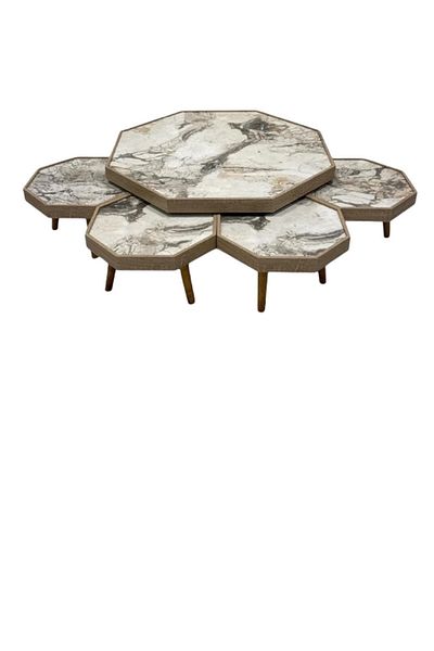 private house Turkish-made floor seating table set (4+1)