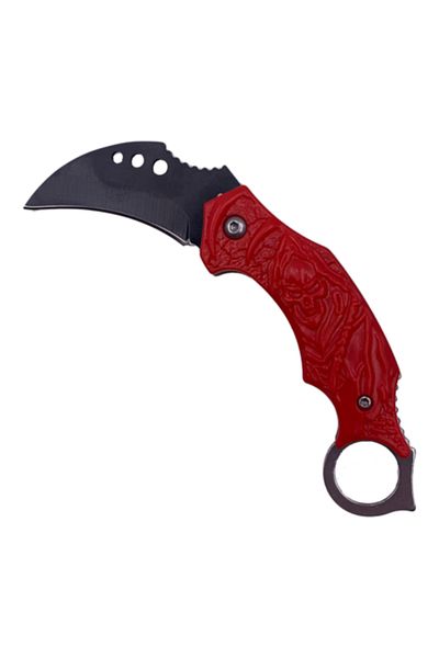 dalimag Briceag Mini Talon, 13 cm, Model Grim Reaper, Rosu,