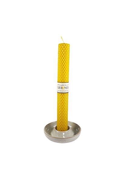 CARUL CU MIERE HANDMADE candle made of natural wax, honeycomb pattern, 26 cm x 3 cm