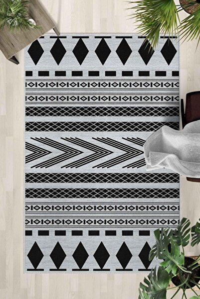 Monnhein Covor lavabil cu bază anti-alunecare – Covor modern cu imprimare dig...