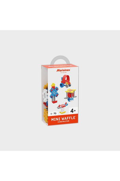 Marioinex Construction set, Constructor, 70 pieces, blue, Mini Waffles,
