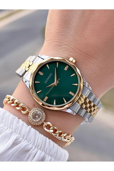 Homies Steel Cord 2 Years Warranty 30 Mt Water Resistant Women Wrist Watch+Bracelet Hm.33S01.7