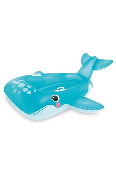 Intex Inflatable Mattress - Ride-on, Blue Whale, 168 x 140 cm