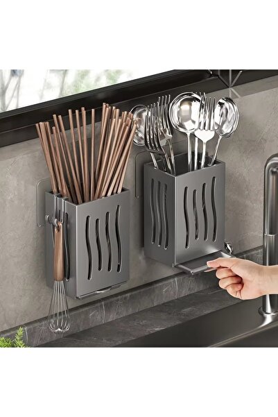 Cozy Nest 2 Multifunctional Cutlery Spoon Holder Storage Stand with Draining ...