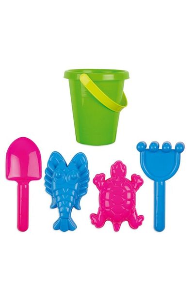 dalimag Set Jucarii Plaja si Nisip, Galetusa, Lopatica, Grebla, Forme Animalute, Multicolor,