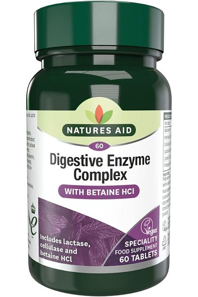 Natures Aid Digestive Enzyme Complex with Betaine HCl, 60 Tabs