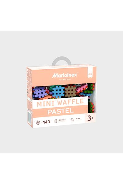 Marioinex Construction set, 140 pieces, pastel, Mini Waffles,