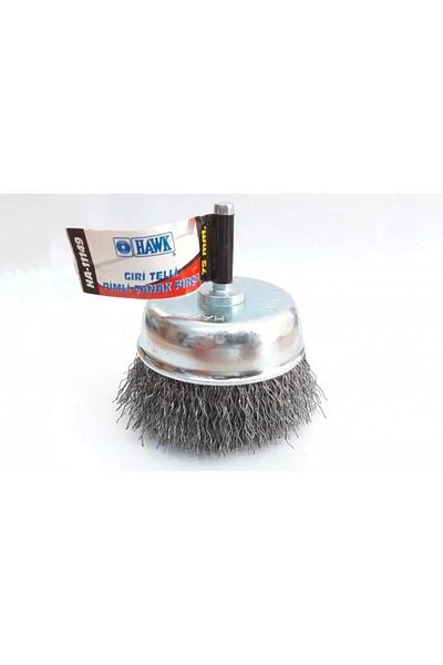 PRATİKOBA Hawk HA11149 Pin Gray Wire Bowl Brush 75 mm