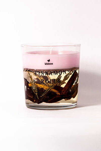 Khleos Cinnamon Rolls Tarçın, Portakal Kokulu Mum 280G 9x7cm Renkli