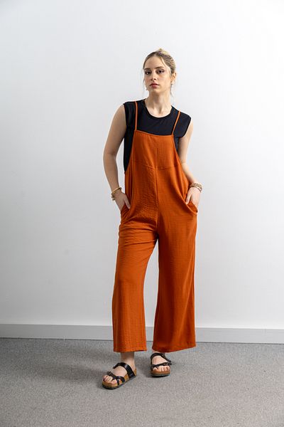 TUĞBA ERGÜL Women's Ayrobin Linen Jumpsuit