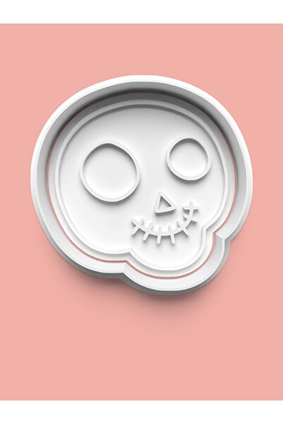 AKTASTORE قالب كوكيز على شكل رأس هيكل عظمي وقالب عجينة السكر 0439-3