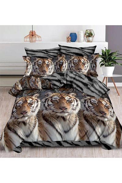 CHIRASO FINE Cotton Bedding Set, ELASTIC Sheet 180x200+25cm, Duvet Cover 200x230cm 4 Pillowcases