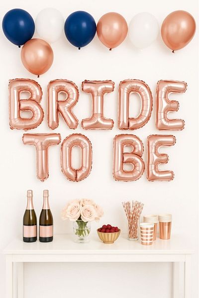 BeySüS Bride to Be Foil Balloon Rose Gold Bachelorette Party