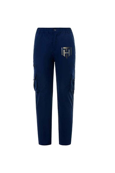 huitich Men’s Casual Multi-Pocket Workwear Trousers Navy, Size XL