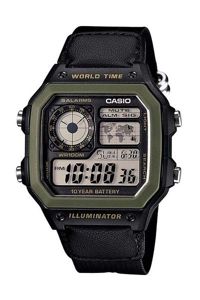 Casio AE-1200WHB-1BVDF Youth Digital Quartz Watch - 39 mm - Black for Boys