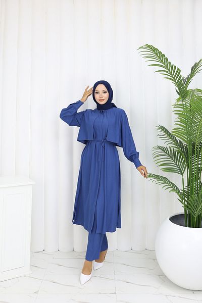 ALLMİRA FASHION Long Tunic and Trousers Double Set