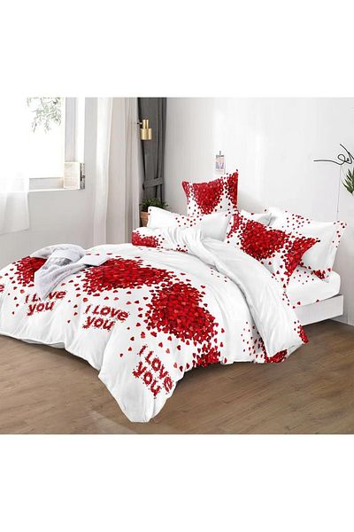 CHIRASO FINE Cotton Bedding Set, ELASTIC Sheet 180x200+25cm, Duvet Cover 200x230cm 4 Pillowcases