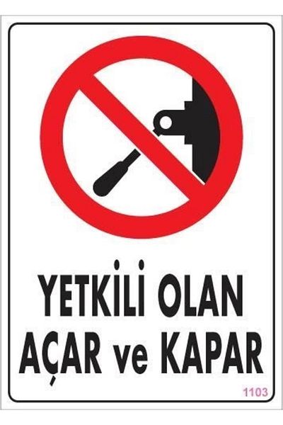 PRATİKOBA Authorized Electrical Warning Sign 25x35 CODE:1103