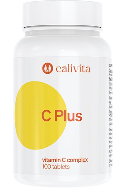 Calivita Complex de vitamina C Plus în caz de gripă sau răceală (100 de comprimate) -