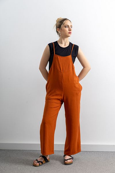 TUĞBA ERGÜL Women's Ayrobin Linen Jumpsuit