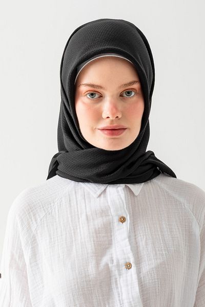nisaNCa Eșarfă jacquard din bumbac moale – țesătură naturală, ușoară și respirabilă – eșarfă Bamboo Cashew cu textura moale