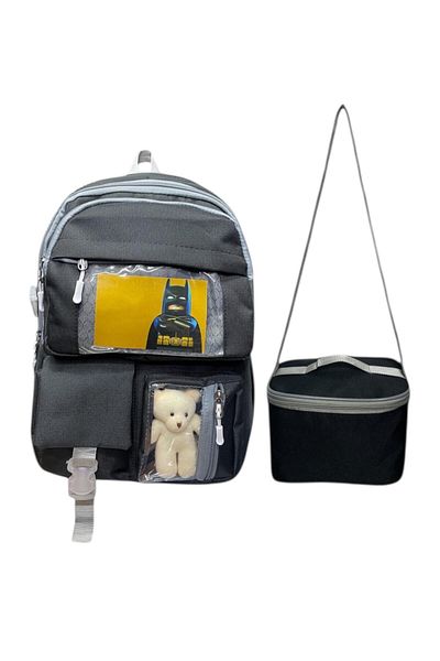 Dadacuq Set școlar pentru costum de stil coreean cu accesorii cu mai multe compartimente